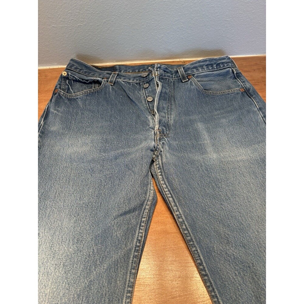 Vintage Levi's 501xx 0000 Blue Denim Jeans Men's Made In USA Button Fly 35x38